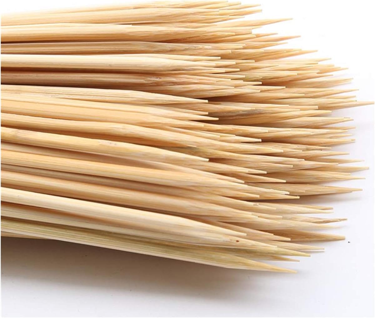 Natural bamboo craft skewers approximately 3 mm thick