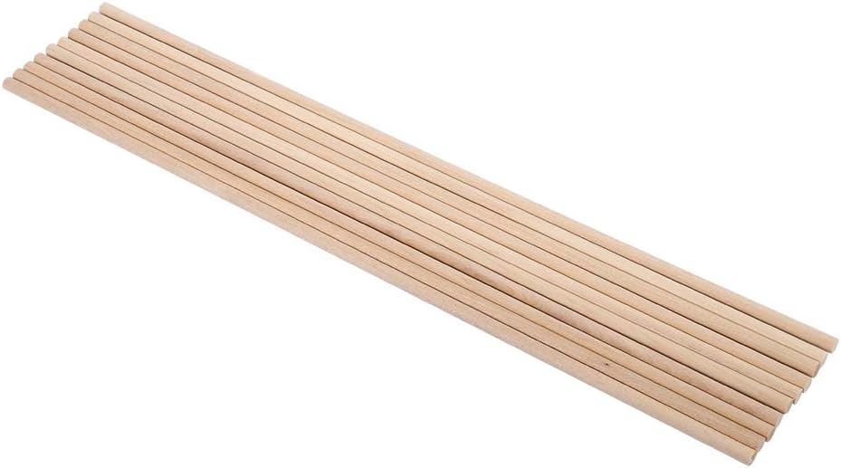 White birch wooden dowel rods, 5 mm by 30 cm, ten-pack