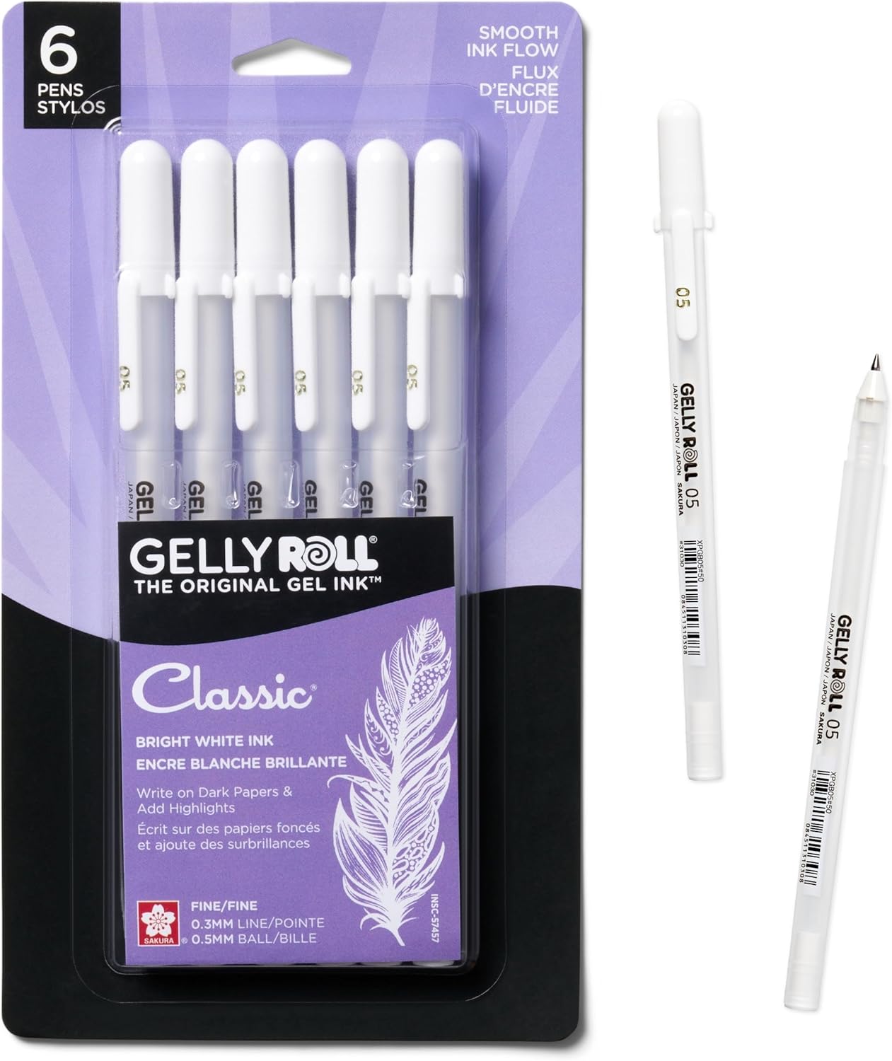 Sakura Gelly Roll White Pens