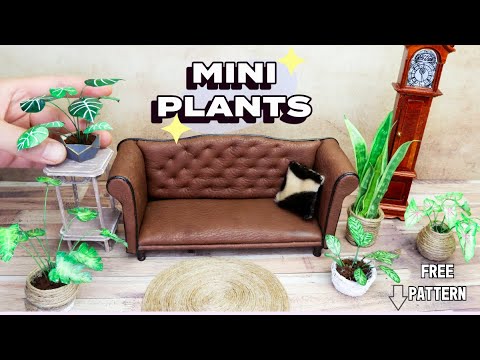 Video thumbnail: How to make miniature plants and pots for your dollhouse or diorama