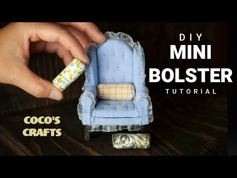 Video thumbnail: DIY Miniature Doll Bolster Pillow tutorial