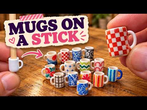 Video thumbnail: How I Make Tiny Clay Mugs on a Stick (1/12 Scale)