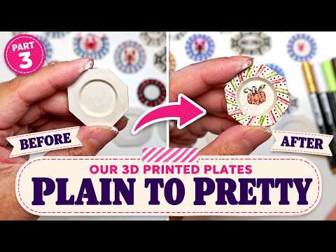 Video thumbnail: How to Decorate 3D Printed Plates: Paint Pens + Waterslide Decals (Miniature Plates Part 3)