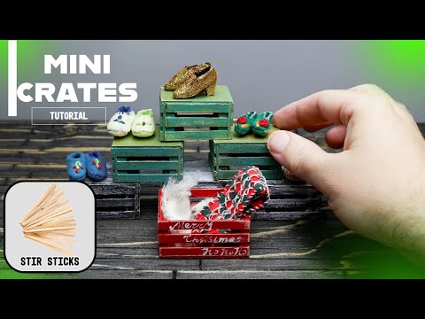 Video thumbnail: How to make miniature wooden crates from stir sticks