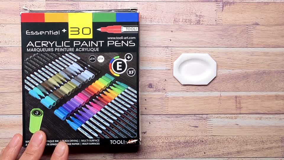 TOOLI-ART Essential Colours 30 acrylic paint pens with 0.7 mm extra-fine tips