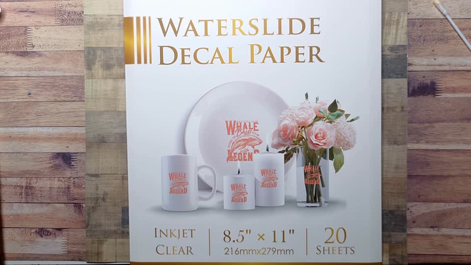 A-SUB clear inkjet waterslide decal paper package used in the miniature clay-plate tutorial