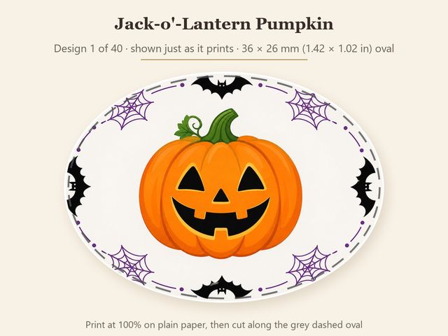 Cute Halloween Plate Designs · 40 Oval