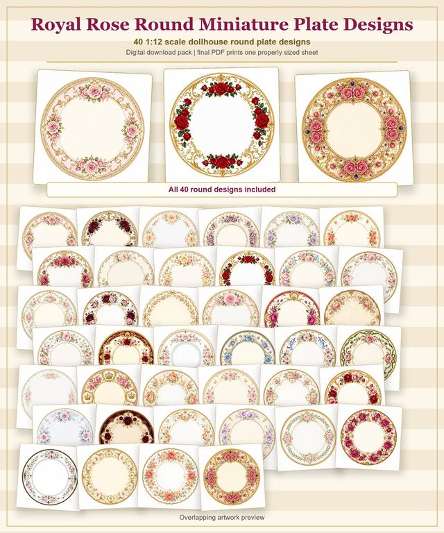 Royal Rose Plate Designs · 40 Round
